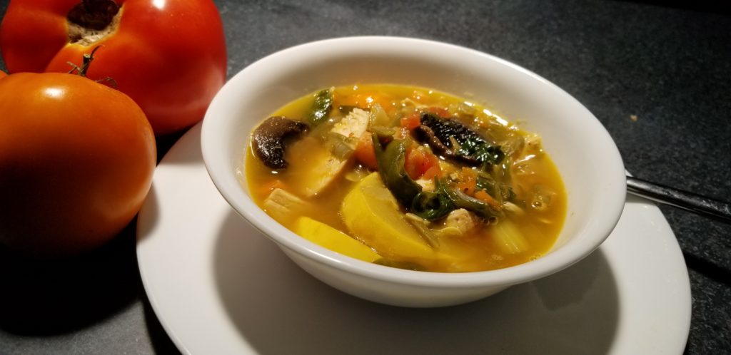 vegie soup with chicken